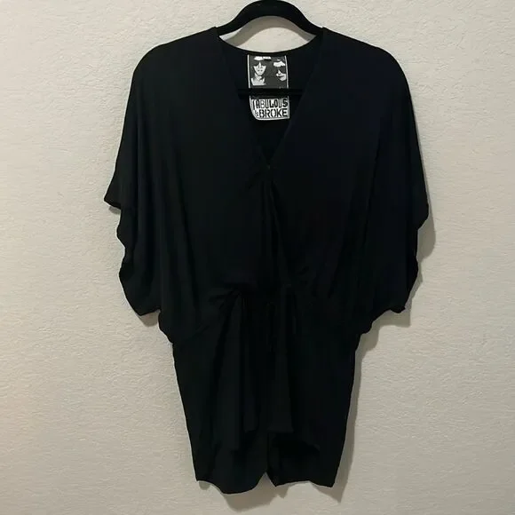 YOUNG FABULOUS & BROKE Classic Black Romper, Size XS - Picture 2 of 10